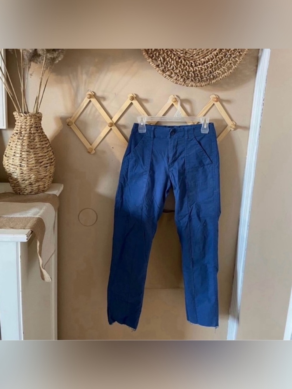 Old Navy royal blue high waisted cargo pants size 0